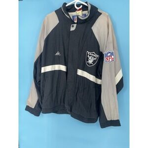 Apex One Las Vegas Raiders Windbreaker Jacket Mens Size XLColorblock Vintage NFL
